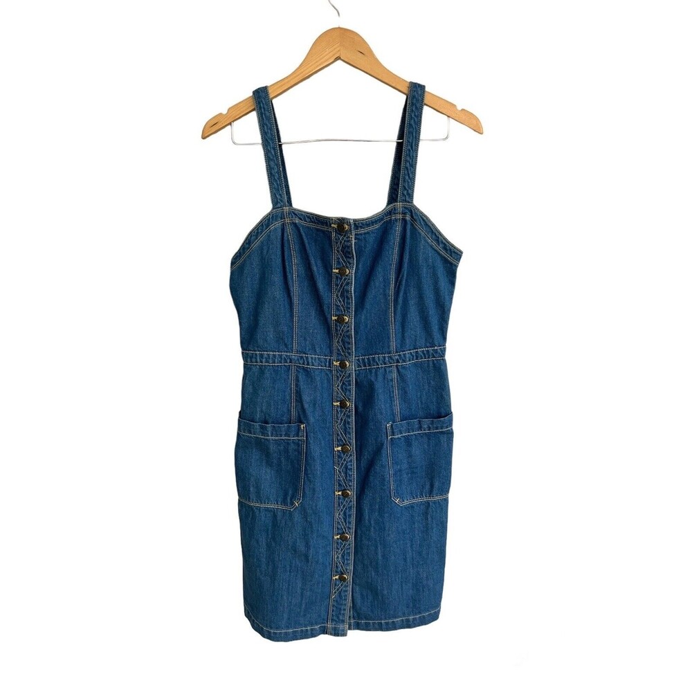 Vintage Old Navy Button up Jean Dress Womens Size 10
